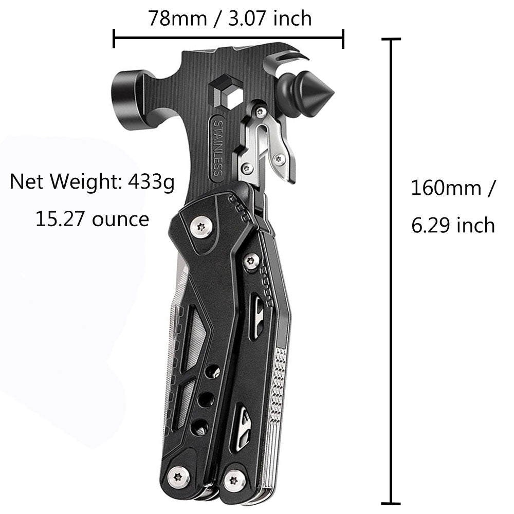 Multifunctional Survival Hammer Stainless Steel Alloy Material